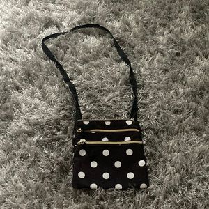 Pokadot black and white bag